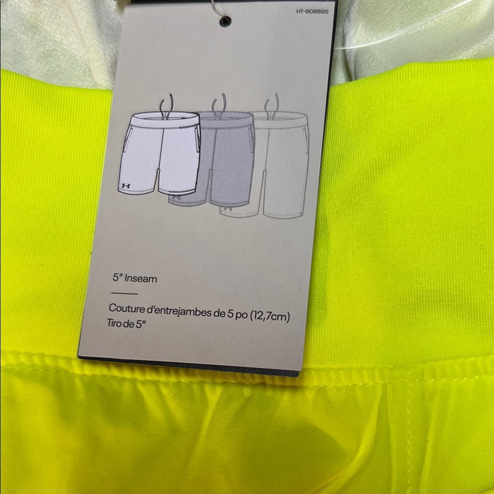 Under Armour Men’s Bright Yellow Athletic Shorts - Picture 5 of 13